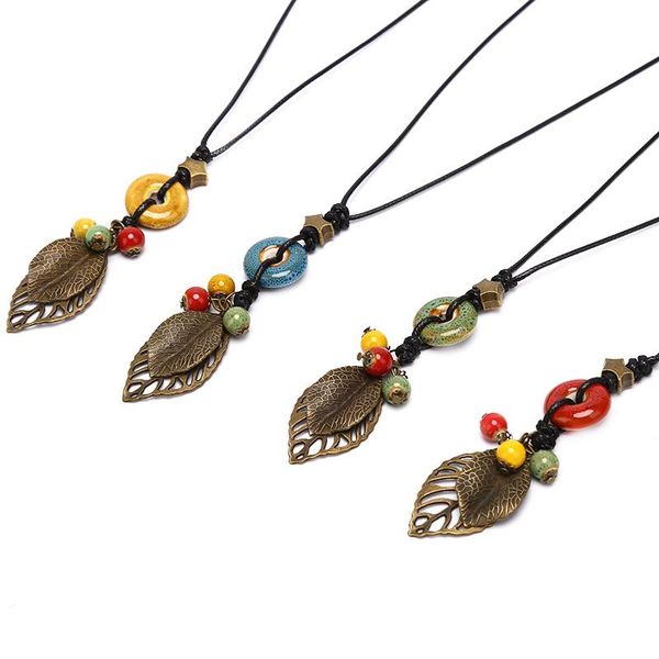pendant necklaces women ethnic ceramics beads necklace fashion chain charm jewelry gift, Silver
pendant necklaces women ethnic ceramics beads necklace fashion chain charm jewelry gift, Silver