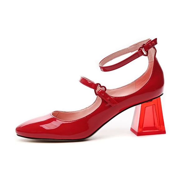dress shoes 2021 spring and autumn ladies high-heeled patent leather round head with a word buckle shallow mouth single mary jane, Black
dress shoes 2021 spring and autumn ladies high-heeled patent leather round head with a word buckle shallow mouth single mary jane, Black