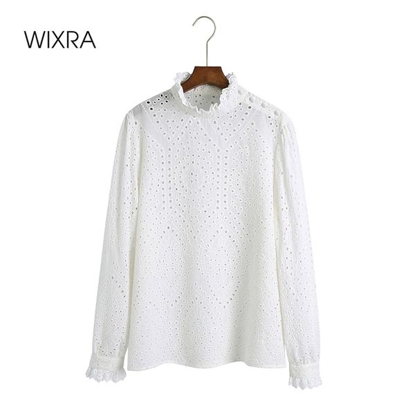 wixra spring womens hollow out blouse long sleeve turtleneck elegant office lady shirts summer female 210419, White
wixra spring womens hollow out blouse long sleeve turtleneck elegant office lady shirts summer female 210419, White