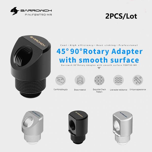 barrowch water cooling 45 degree/90 degree 2pcs/lot rotary adapter with smooth surface for bend tube connections design fbwt-mr fans & cooli
barrowch water cooling 45 degree/90 degree 2pcs/lot rotary adapter with smooth surface for bend tube connections design fbwt-mr fans & cooli