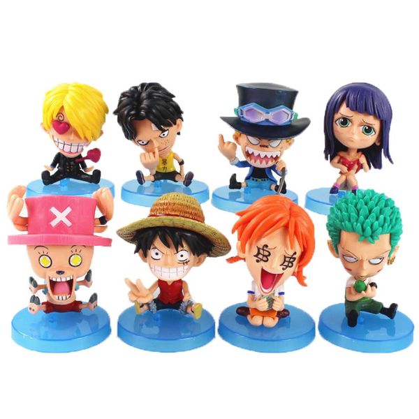 8Pcs/Set Anime OP Grandline Children Ace Luffy Sabo Sanji Zoro Nami Robin Chopper Action Figure Model Toy
8Pcs/Set Anime OP Grandline Children Ace Luffy Sabo Sanji Zoro Nami Robin Chopper Action Figure Model Toy