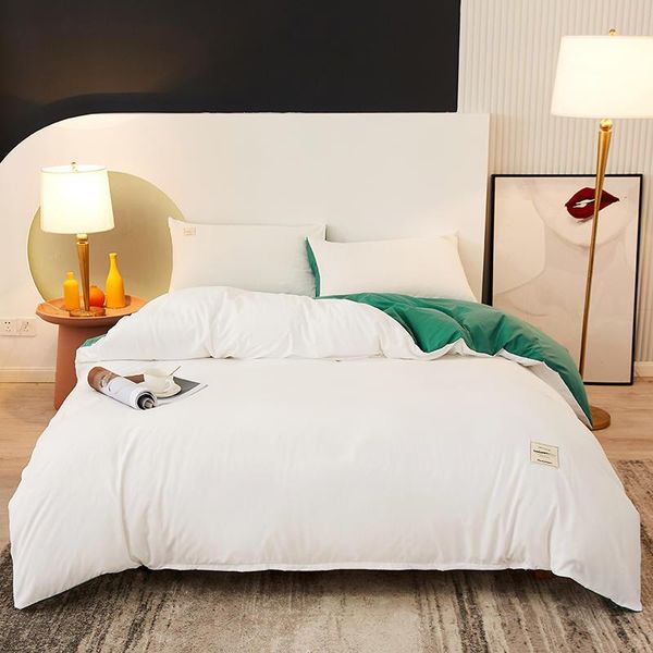 bedding sets duvet cover set white and green soild color single/double/ size quilt with pillowcase housse de couette
bedding sets duvet cover set white and green soild color single/double/ size quilt with pillowcase housse de couette