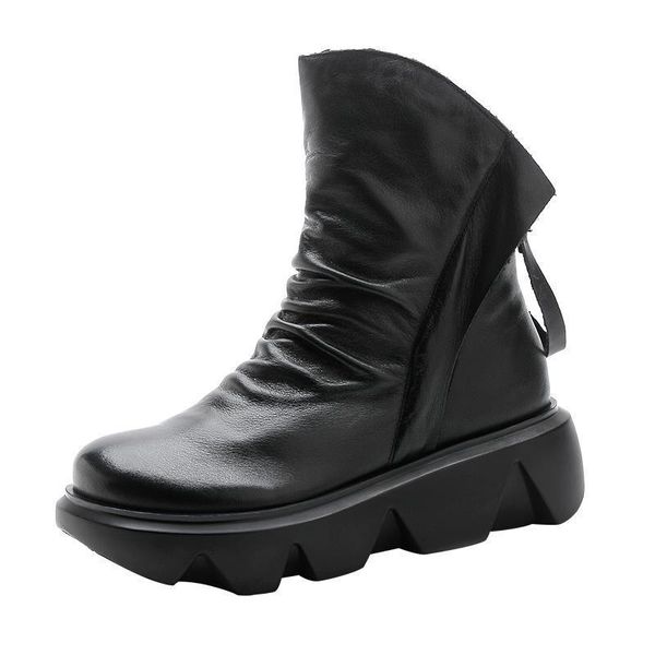 boots female british autumn and winter cowhide shoes fashion casual non-slip short big head leather thick-soled, Black
boots female british autumn and winter cowhide shoes fashion casual non-slip short big head leather thick-soled, Black