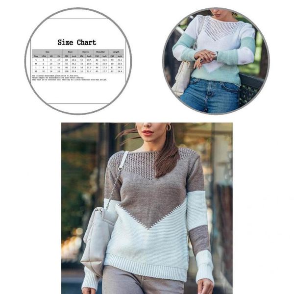 women's sweaters patchwork autumn winter hollow out plain weave knitted pullover for travel, White;black
women's sweaters patchwork autumn winter hollow out plain weave knitted pullover for travel, White;black