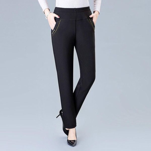 women's pants & capris 2021 women autumn winter plus velvet mother's trousers female middle-aged straight ladies casual loose warm, Black;white
women's pants & capris 2021 women autumn winter plus velvet mother's trousers female middle-aged straight ladies casual loose warm, Black;white