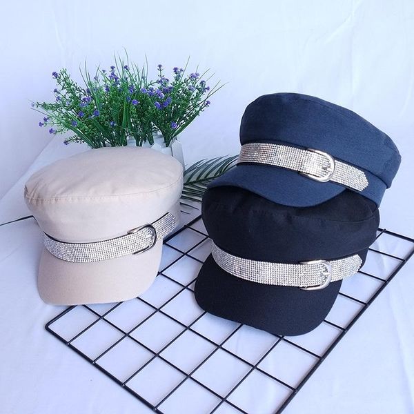 berets beanie beret winter ladies black navy hat octagonal fashion bright diamond men and women flat top, Blue;gray
berets beanie beret winter ladies black navy hat octagonal fashion bright diamond men and women flat top, Blue;gray