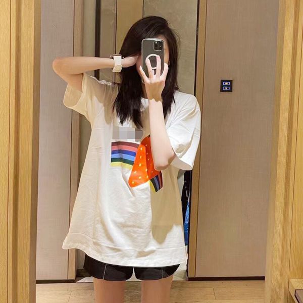 women's t-shirt print strawberry of men and even around short neck loose t-shirts, White
women's t-shirt print strawberry of men and even around short neck loose t-shirts, White