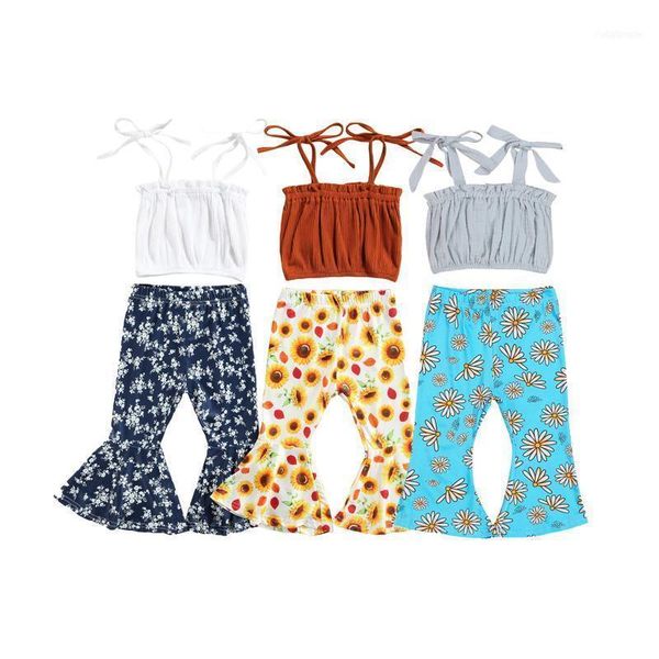 clothing sets 1-6y summer fashion kids girls clothes 2pcs bandage sleeveless tanks +flowers print flare pants holiday casual outfits1, White
clothing sets 1-6y summer fashion kids girls clothes 2pcs bandage sleeveless tanks +flowers print flare pants holiday casual outfits1, White
