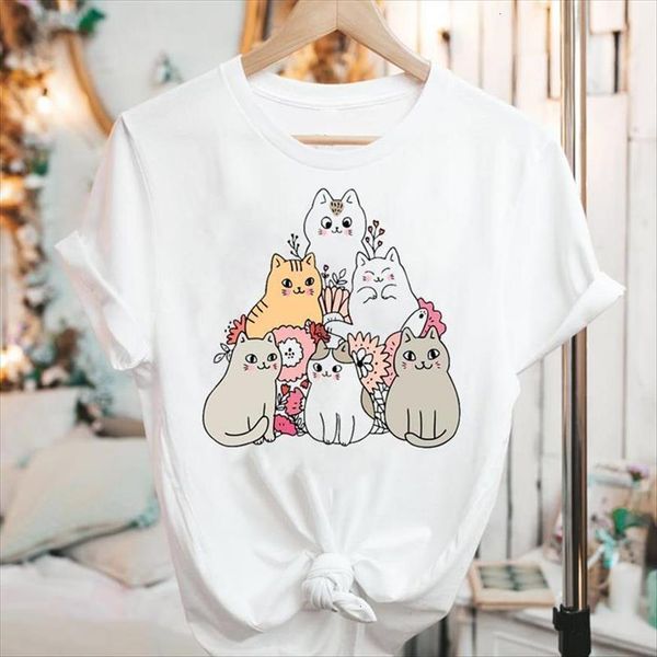 graphic short sleeve cat women t shirt girl cute clothing cartoon summer fashion print female clothes tees, White
graphic short sleeve cat women t shirt girl cute clothing cartoon summer fashion print female clothes tees, White