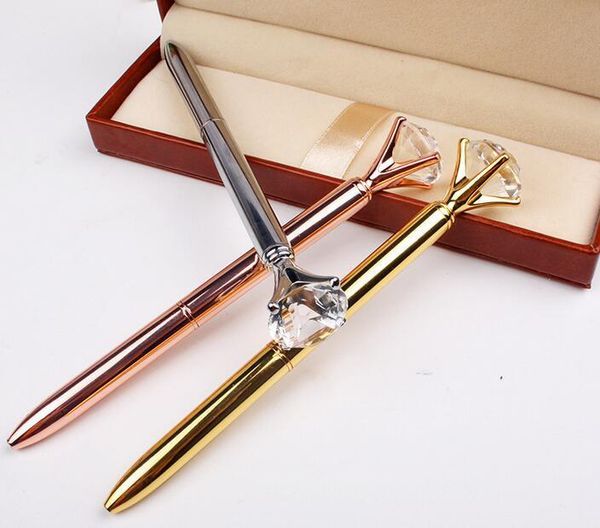 ballpoint pens metal case pen carat diamond ring crystal lady wedding office school supplies gift roller ball rose gold, Blue;orange
ballpoint pens metal case pen carat diamond ring crystal lady wedding office school supplies gift roller ball rose gold, Blue;orange