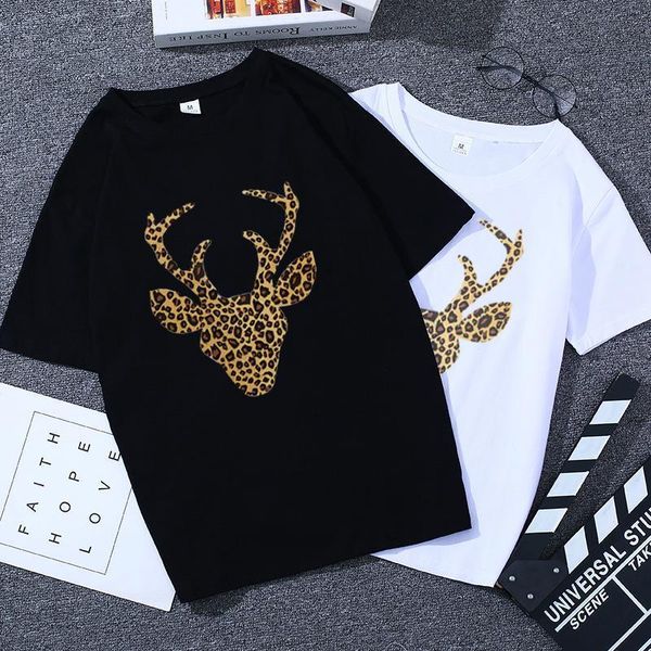 summer o neck women t shirt short sleeve clothes girl dropshipping tees black white deer
summer o neck women t shirt short sleeve clothes girl dropshipping tees black white deer