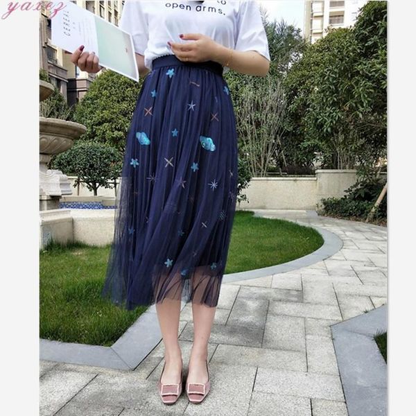 skirts arrival 2021 embroidered pleated mesh fairy skirt high waisted women's tutu midi woman tulle korean fashion clothing, Black
skirts arrival 2021 embroidered pleated mesh fairy skirt high waisted women's tutu midi woman tulle korean fashion clothing, Black