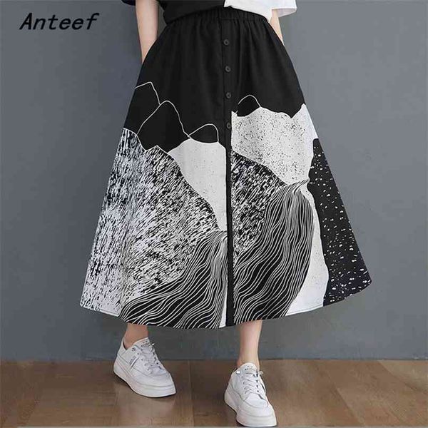 black cotton plus size vintage floral high waist summer casual loose long for woman skirts womens skirt clothes 210517
black cotton plus size vintage floral high waist summer casual loose long for woman skirts womens skirt clothes 210517