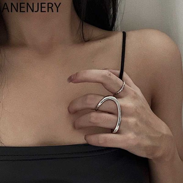 anenjery 925 sterling silver fashion two-finger irregular geometric ring open ring for women party jewelry gift wholesale s-r799 p0818
anenjery 925 sterling silver fashion two-finger irregular geometric ring open ring for women party jewelry gift wholesale s-r799 p0818