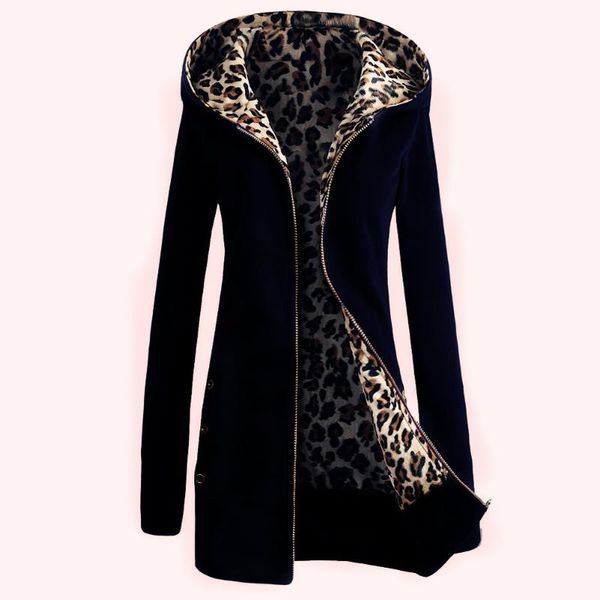 women's jackets 2021 autumn winter long coat woman leopard print warm ladies fur trendy jacket female plush outwear, Black;brown
women's jackets 2021 autumn winter long coat woman leopard print warm ladies fur trendy jacket female plush outwear, Black;brown
