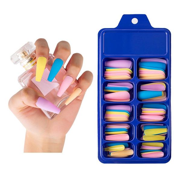 100pcs ins fashion professional mix color matte false nail full cover long coffin detachable tips for women art manicure nails, Red;gold
100pcs ins fashion professional mix color matte false nail full cover long coffin detachable tips for women art manicure nails, Red;gold