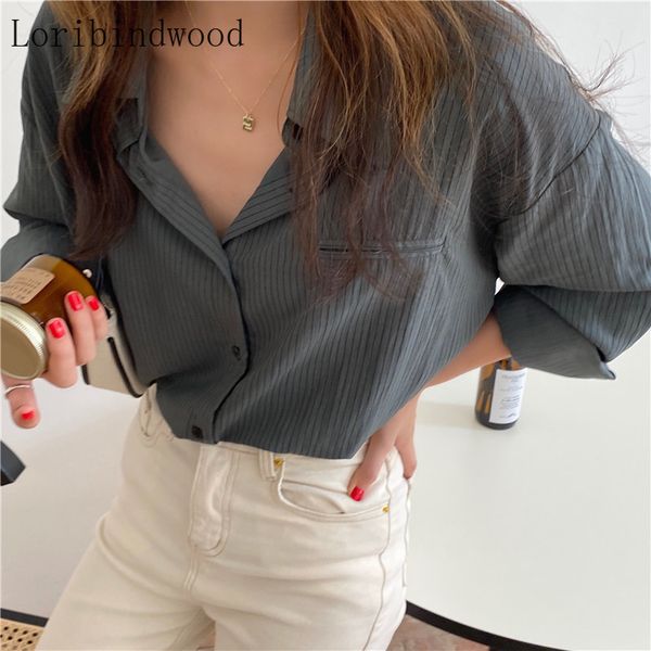autumn/winter cotton korean version striped 100 long-sleeved shirt 2 colors. korean fashion clothing 210522, White
autumn/winter cotton korean version striped 100 long-sleeved shirt 2 colors. korean fashion clothing 210522, White
