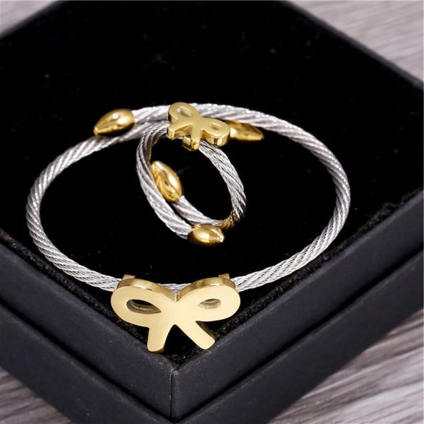 fashion open bracelet ring set eye shape bracelet titanium steel fashion cool, Black
fashion open bracelet ring set eye shape bracelet titanium steel fashion cool, Black
