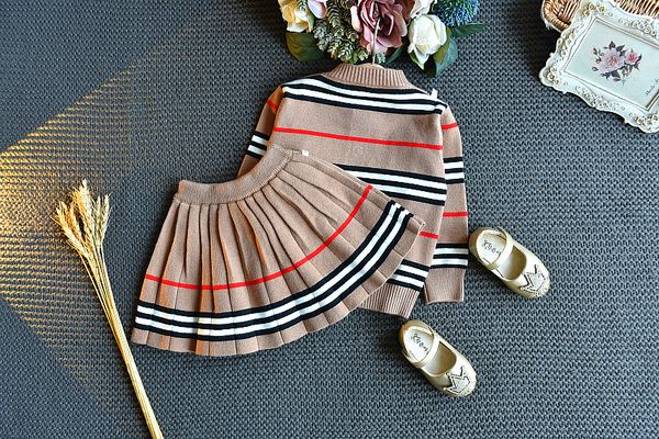 baby girls winter clothes set girl sweater striped pleated skirt twopiece suit 37 years kids clothing, White
baby girls winter clothes set girl sweater striped pleated skirt twopiece suit 37 years kids clothing, White