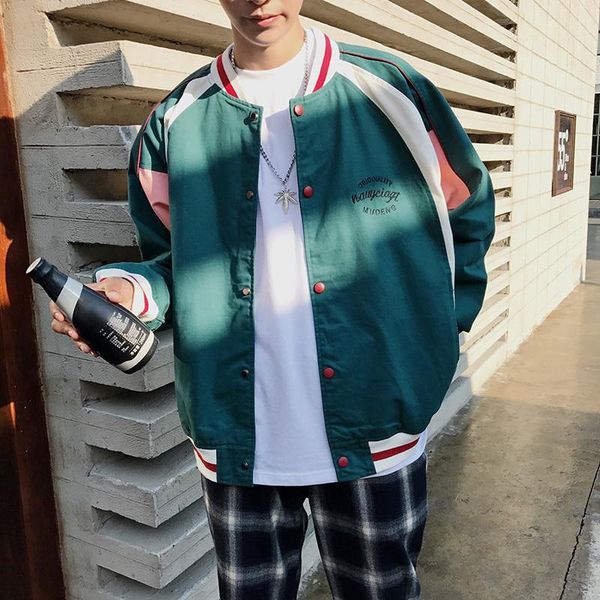 men's jackets spring jacket for coat han edition fashion students embroidered baseball wear loose and handsome bf top, Black;brown
men's jackets spring jacket for coat han edition fashion students embroidered baseball wear loose and handsome bf top, Black;brown