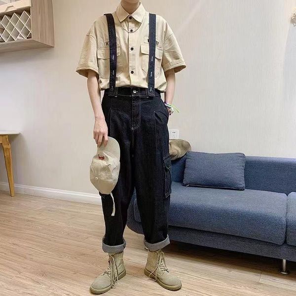 men's loose military style jumpsuits straight overalls american jeans fashion trend casual pants blue/black trousers -2xl
men's loose military style jumpsuits straight overalls american jeans fashion trend casual pants blue/black trousers -2xl