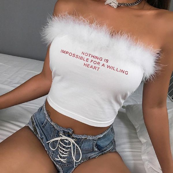 women's tanks & camis 2021 summer women strapless feather bandeau boob tube letter print crop casual sleeveless vest cami t shirt, White
women's tanks & camis 2021 summer women strapless feather bandeau boob tube letter print crop casual sleeveless vest cami t shirt, White