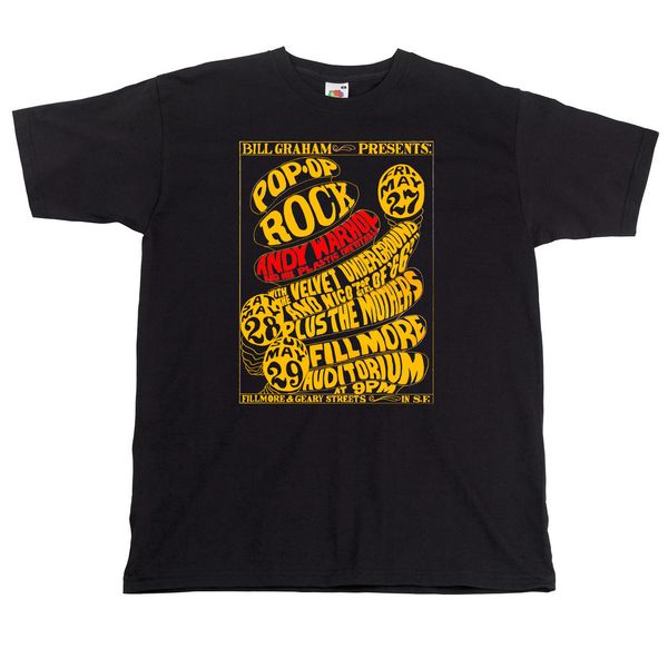 vintage music poster t shirt psychedelic tee andy warhol velvet underground tee, White;black
vintage music poster t shirt psychedelic tee andy warhol velvet underground tee, White;black