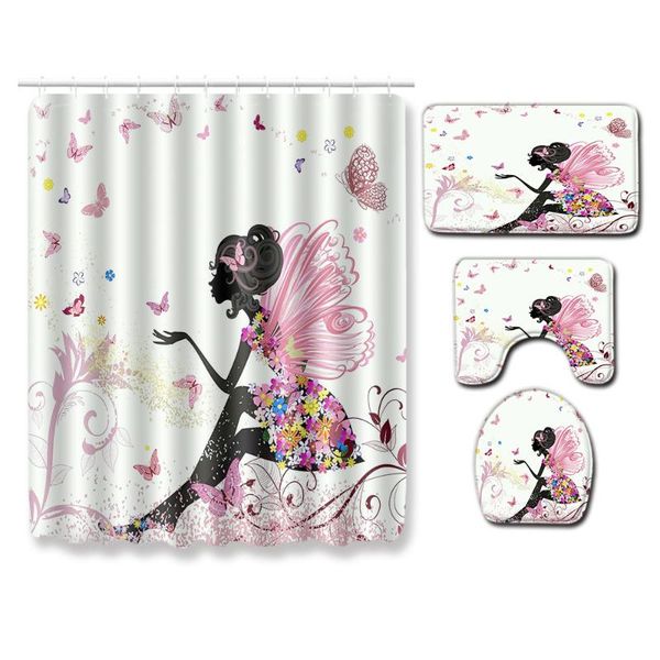 -selling butterfly flower fairy shower curtain mat four-piece set bathroom non-slip door bedroom carpet bath mats
-selling butterfly flower fairy shower curtain mat four-piece set bathroom non-slip door bedroom carpet bath mats