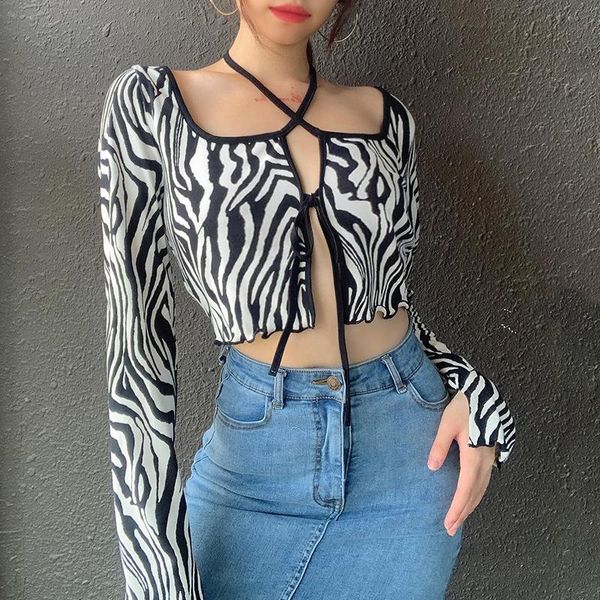 women's tanks & camis summer 2021 european and american animal print wood ear straps square neck slim long-sleeved cardigan top, White
women's tanks & camis summer 2021 european and american animal print wood ear straps square neck slim long-sleeved cardigan top, White