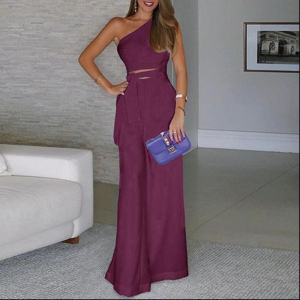 one shoulder summer elegant office womens jumpsuits fashion casual cut out wide leg jumpsuit tie waist overalls, Black;white
one shoulder summer elegant office womens jumpsuits fashion casual cut out wide leg jumpsuit tie waist overalls, Black;white
