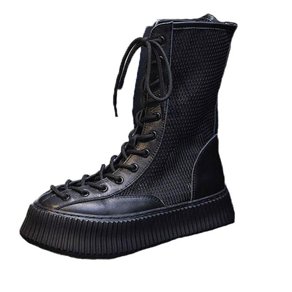 2021summer lace-up boots women hollow breathable short shoes thick heel waterproof platform mesh sandals ankle, Black
2021summer lace-up boots women hollow breathable short shoes thick heel waterproof platform mesh sandals ankle, Black