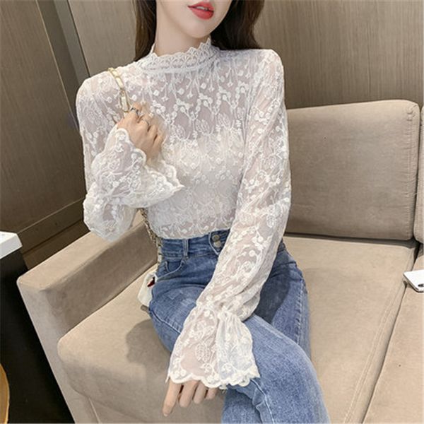 women's blouses & shirts women autumn winter elegant fashion stand-up collar lace pullover long-sleeve sweet versatile ladies, White
women's blouses & shirts women autumn winter elegant fashion stand-up collar lace pullover long-sleeve sweet versatile ladies, White