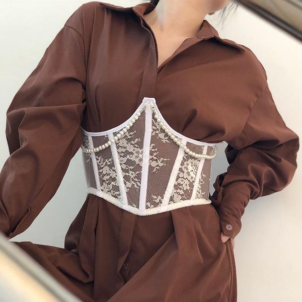 belts hatcyggo embroidery women's lace wide belt pearl chain shapewear girdle cummerbund asymmetric bandage striped corset, Black;brown
belts hatcyggo embroidery women's lace wide belt pearl chain shapewear girdle cummerbund asymmetric bandage striped corset, Black;brown