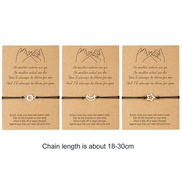 charm bracelets 3pcs/ set friendship lover couple friend family wish you me promise card with 3 adjustable bracelet gift present, Golden;silver
charm bracelets 3pcs/ set friendship lover couple friend family wish you me promise card with 3 adjustable bracelet gift present, Golden;silver