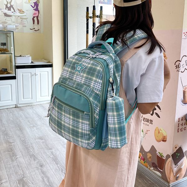 cute mori checked schoolbag college student female large capacity korean harajuku backpack small versatile backpack good thing
cute mori checked schoolbag college student female large capacity korean harajuku backpack small versatile backpack good thing