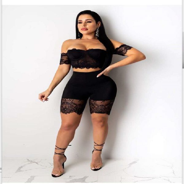 summer women nightclub outfits slash neck cropped see through lace test lady two pieces shorts short sleeves bar suits, White
summer women nightclub outfits slash neck cropped see through lace test lady two pieces shorts short sleeves bar suits, White