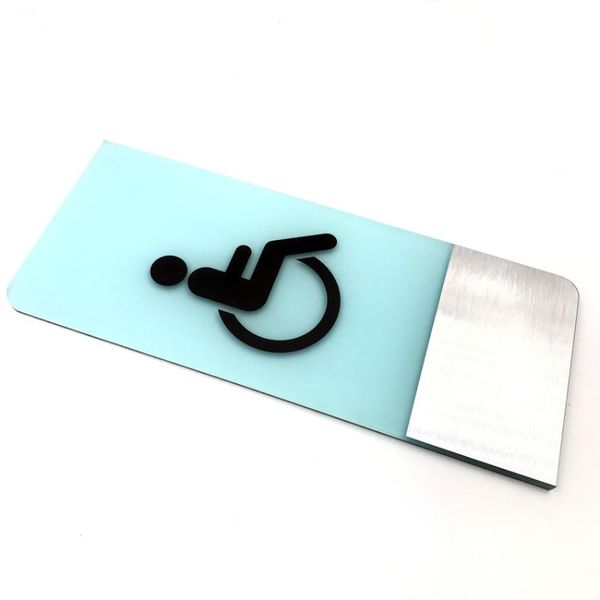 wheelchair restroom toilet sign double tape in back acrylic with aluminum door plates 100x240mm other hardware
wheelchair restroom toilet sign double tape in back acrylic with aluminum door plates 100x240mm other hardware
