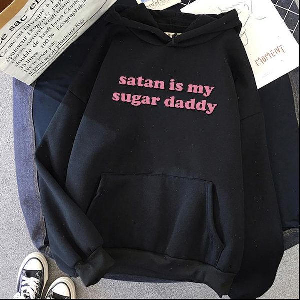 hoodie winter women womens satan is my sugar daddy print harajuku oversize loose casual streetwear hooded, Black
hoodie winter women womens satan is my sugar daddy print harajuku oversize loose casual streetwear hooded, Black