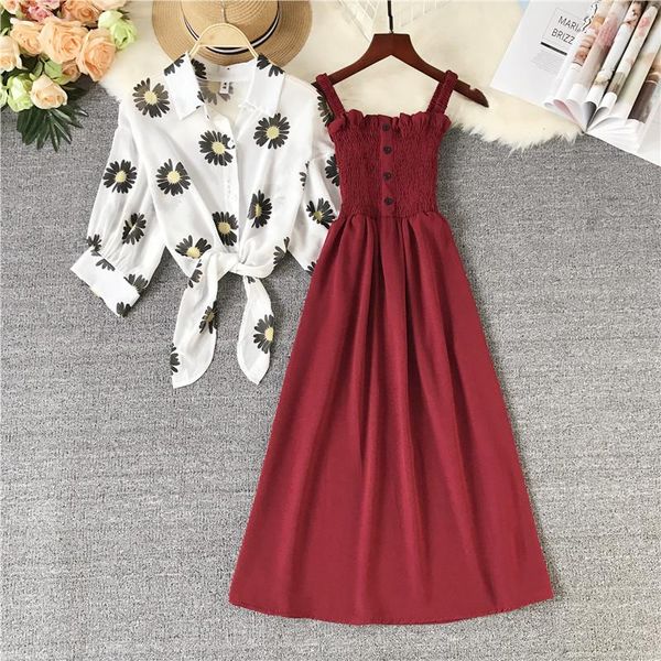 casual dresses women spring dress lady 2 pieces set vintage floral printed chiffon shirt high waist thin summer vestido, Black;gray
casual dresses women spring dress lady 2 pieces set vintage floral printed chiffon shirt high waist thin summer vestido, Black;gray
