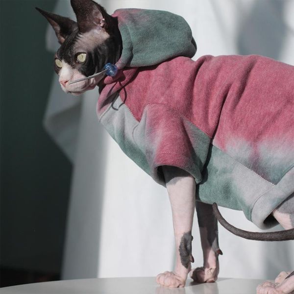 cat costumes hoodie clothes for sphinx hairless tie-dye clothing warm pet ropa para gatos
cat costumes hoodie clothes for sphinx hairless tie-dye clothing warm pet ropa para gatos