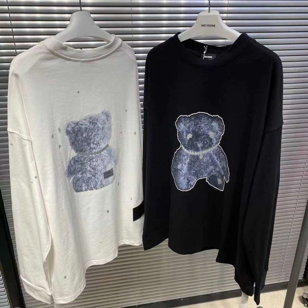 tees women's t-shirt welldone long sleeve loose round neck print medium length reflective luminous teddy bear couple t-shirt, White
tees women's t-shirt welldone long sleeve loose round neck print medium length reflective luminous teddy bear couple t-shirt, White