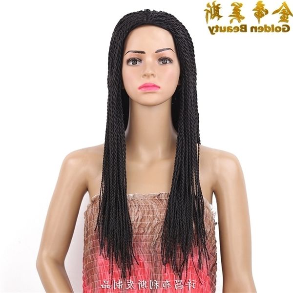 temperature silk long high straight wig 22inch mechanism two strand braid wig female headgear, Black
temperature silk long high straight wig 22inch mechanism two strand braid wig female headgear, Black