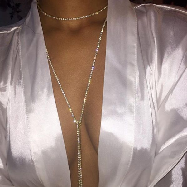 chains sakura love european and american net red body chain fashion accessories super flash rhinestone tassel diamond necklace, Silver
chains sakura love european and american net red body chain fashion accessories super flash rhinestone tassel diamond necklace, Silver