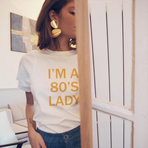 80s print cotton t shirt woman letter pattern round collar soft basic white 2021 retro fashion chic casual lady tee women's t-shirt
80s print cotton t shirt woman letter pattern round collar soft basic white 2021 retro fashion chic casual lady tee women's t-shirt