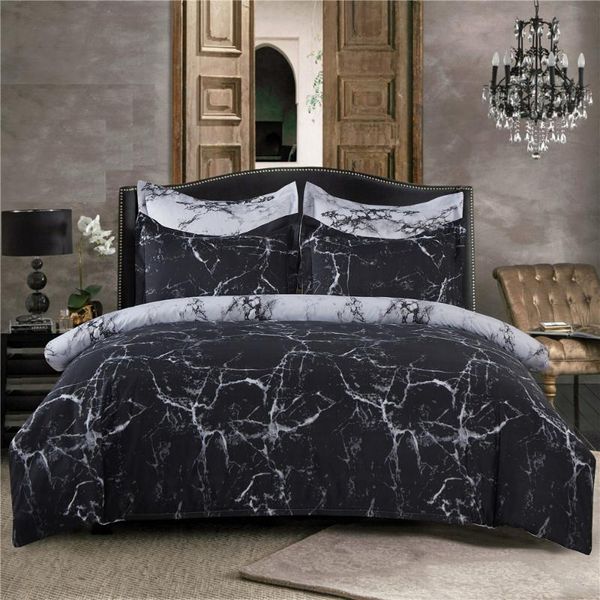 bedding sets luxury black white housse de couette set 2/3pieces marble duvet cover and pillowcase bedclothes soft home textiles
bedding sets luxury black white housse de couette set 2/3pieces marble duvet cover and pillowcase bedclothes soft home textiles
