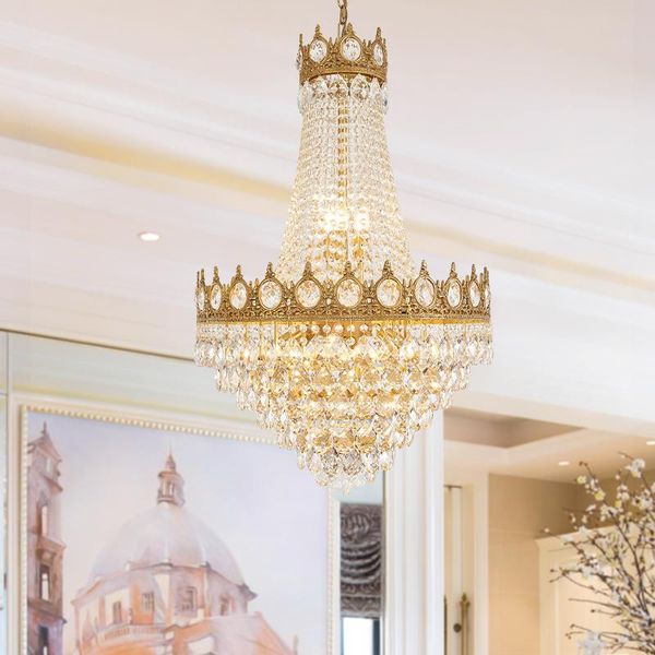 d62cm h100cm modern brass e14 luxury crystal bronze iron chandeliers indoor lighting for living room and restaurant chandelier
d62cm h100cm modern brass e14 luxury crystal bronze iron chandeliers indoor lighting for living room and restaurant chandelier