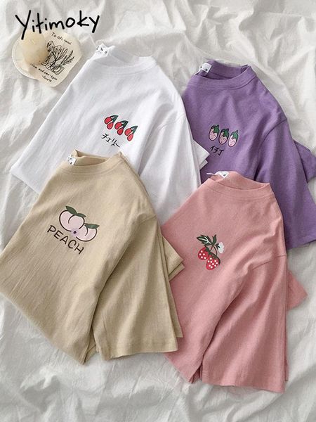 yitimoky cartoon summer plus size kawaii clothes tshirts t shirts for women vintage cotton o-neck 2021 white purple fashion women's t-
yitimoky cartoon summer plus size kawaii clothes tshirts t shirts for women vintage cotton o-neck 2021 white purple fashion women's t-
