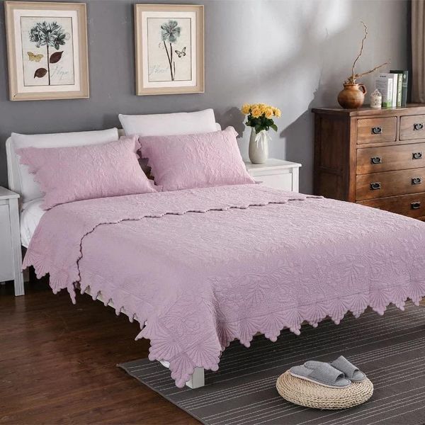 comforters & sets embroidery cotton pastoral american pink quilting quilts 3pcs pillowcase coverlet white handmade bedspread bed cover king
comforters & sets embroidery cotton pastoral american pink quilting quilts 3pcs pillowcase coverlet white handmade bedspread bed cover king