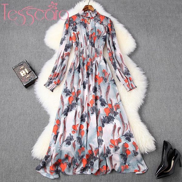 casual dresses tesscara women runway designer luxury long maxi chiffon dress vintage ruffle cocktail party robe femme vestidos, Black;gray
casual dresses tesscara women runway designer luxury long maxi chiffon dress vintage ruffle cocktail party robe femme vestidos, Black;gray