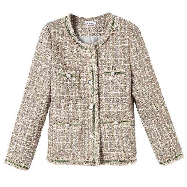 women's jackets spring autumn french elegant fringed women tweed jacket ladies outerwear, Black;brown
women's jackets spring autumn french elegant fringed women tweed jacket ladies outerwear, Black;brown